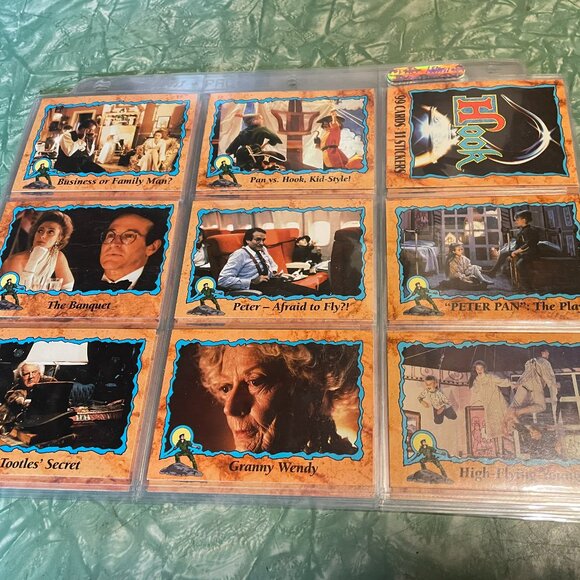 *♪ Topps 1991 Hook Movie Cards 63 Glossy Cards in plastic binder sleeves *♪ - Picture 2 of 6